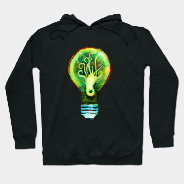 OctoBulb  -  Octopus in a Lightbulb! Hoodie by dotsofpaint